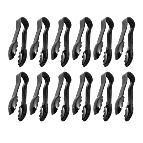 Utility Tong High Heat Polycarbonate Plastic (Black (Set of 12))