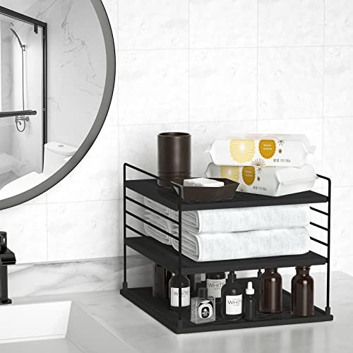 Upgraded Cabinet Organizers and Storage (Black)