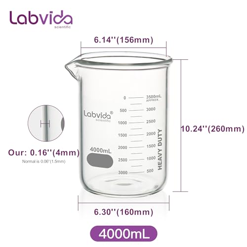 Heavy Duty Glass Beakers Vol.4000ml (Vol.4000ml)