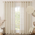 Linen Curtains 84 Inches Long for Living Room 2 Panels (60"W x 84"L (Pack of 2) / Linen)