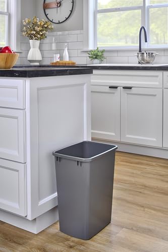 Double Pullout Garbage Trash Cans for Kitchen Cabinets (2 Pack / Dark Gray)