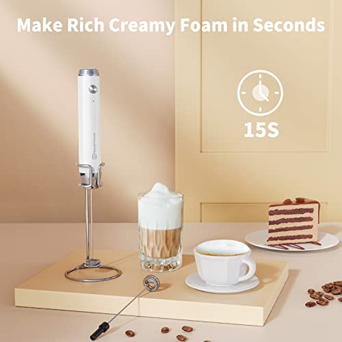 LunaFro Rechargeable Milk Frother (White)