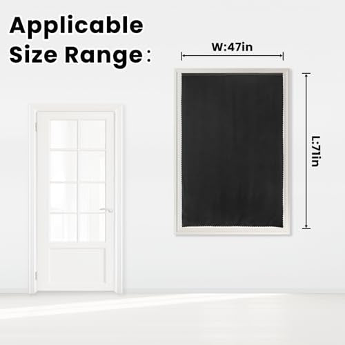 Adhesive Blackout Curtains (47"W x 71"L (Pack of 1) / Black)