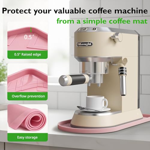 Silicone Coffee Mat (Pink / 15.8" x 7.8")
