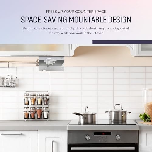 Elitra 3-In-1 Under The Cabinet Electric Can Opener – White (White)