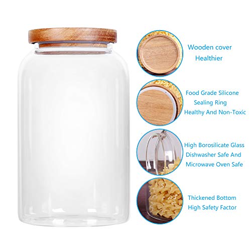 Modern Design Transparent Glass Food Storage Jars (3000ml)