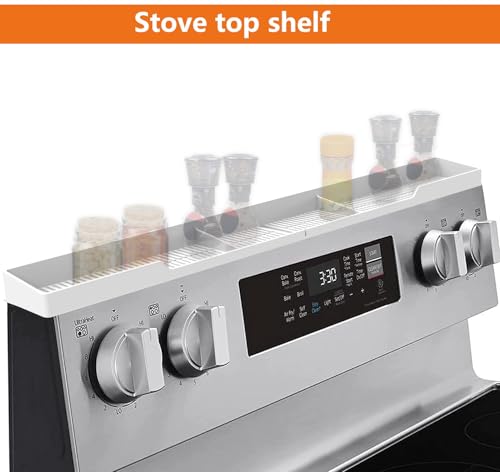 Stove Top Shelf 30 Inch (White / 30" Standard Size)