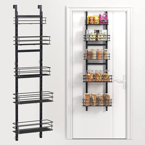 Over the Door Pantry Organizer 5 (Black-5)
