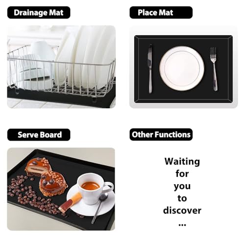 Flexible Plastic Cutting Boards Mats with Lip (Foldable - Black - 3)