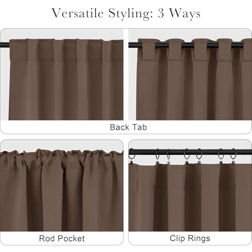 Decorative Window Drapes (Mocha / 42"W x 63"L (Pack of 2))