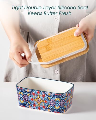 6.5" Butter Dish with Lid (Twilight Bloom)