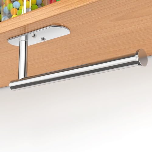 Self Adhesive Paper Towel Holder Under Cabinet Mount (Polished Chrome / 2 Pack)