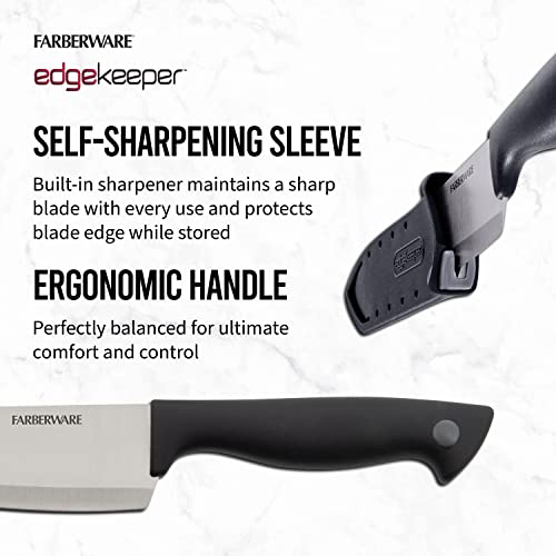 EdgeKeeper 6 Inch Chef Knife with Self (Black/Gray / 6" / Chef Knife)