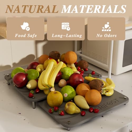 Nested Dish Drying Mat with Bamboo Rack for Dishes (Bamboo Rack Midnight Gray)