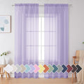 Lavender Sheer Curtains 84 Inches Long (Lavender / 42"W x 84"L (Pack of 2))