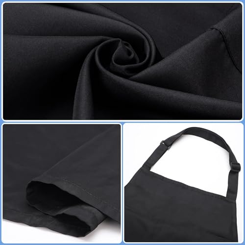 Hair Stylist Apron with 4 Pockets (Black Hair Styling Apron)