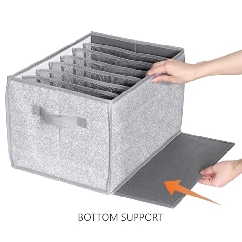 Pants Organizer Jeans Organizer for Closet (Grey Pattern)