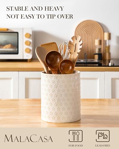 LYDIA Ceramic Utensil Holders (Five-Leaf Grass)