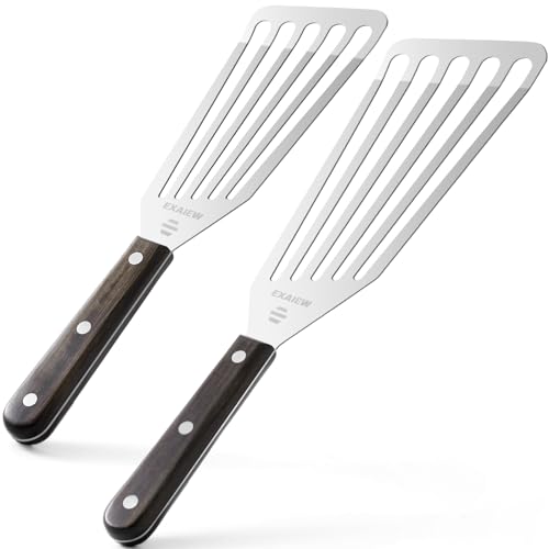 2 Pcs Fish Spatula Stainless Steel (Silver)
