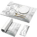 Large Stone Dish Drying Mat for Kitchen Counter (Black White / 24" x 16")
