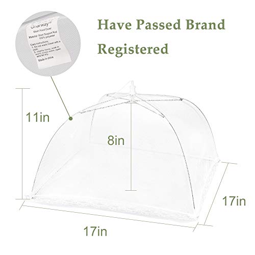 6 Pack Food Covers 17 Inch Pop (17 inch x 6 packs / White)