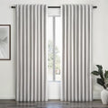 Linen Blackout Curtains 70 Inches Extra Wide 84 Inch Long for Living Room Grey Beige Room Darkening Back Tab Pleated Drapes for Bedroom Winter Thick Window Energy Efficient 70"W x 84"L 2 Panels (Grey Beige / 70"W x 84"L (Pack of 2))