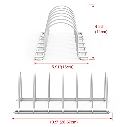 Plate Rack for Cabinet (White /pot lids holder (6 slot))