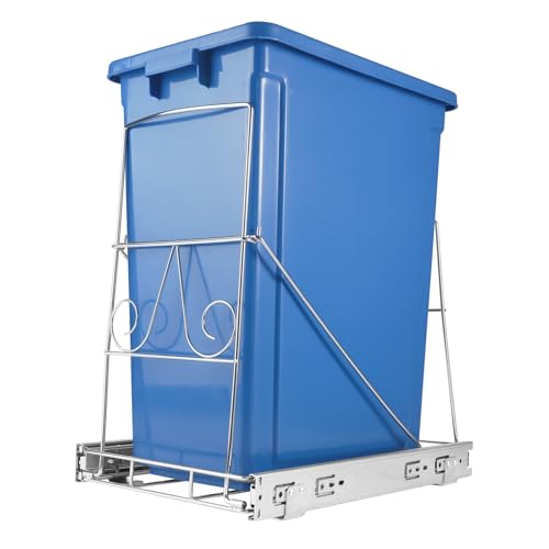 Pull Out Trash Can Under Cabinet for 7 (Silver01)
