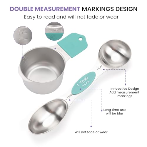 Magnetic Measuring Cups and Spoons Set (Color)