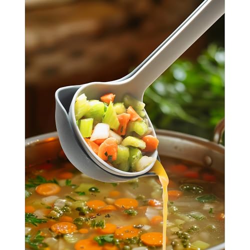 2-in-1 Straining Ladle, Super Strong and Heat Safe (Straining Ladle)