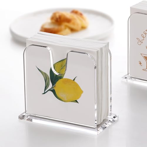 Acrylic Cocktail Napkin Holder for Table (5.75" x 5" x 2.87")
