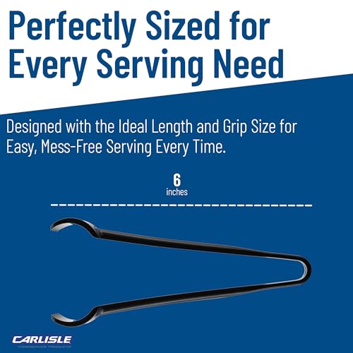 480603 Carly Salad Tong (6" Pom Tong / 12 Pack / Black)