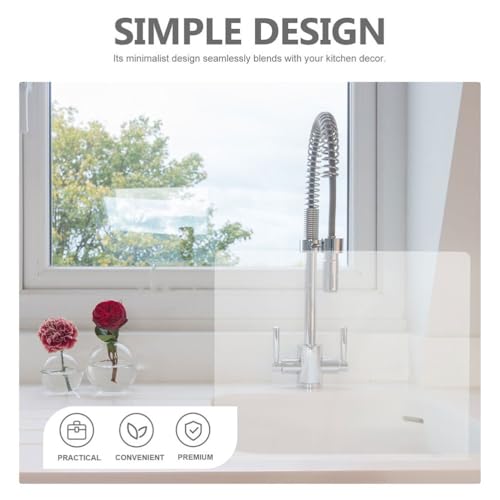 Acrylic Kitchen Sink Splash Guard 13.77 X 8.26 Inch Clear Water Barrier Panel for Countertop and Bathroom Sink Protection (35.00X21.00X5.00CM)