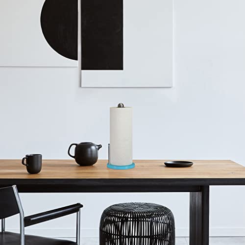 Paper Towel Holder Countertop with Weighted Base (Turquoise)
