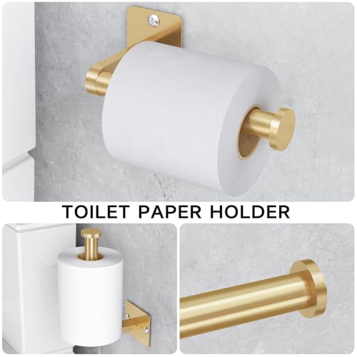 Bathroom Accessories Set (Gold / 24 inch (4 Piece))