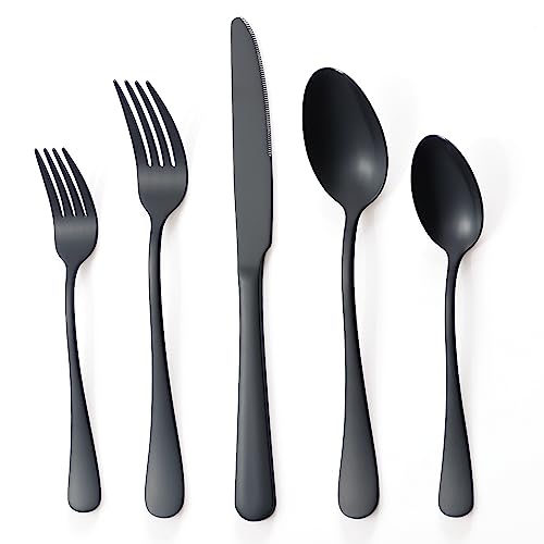Matte Black Silverware Set for 4 (Matte Black)