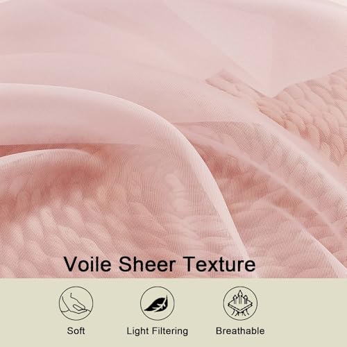 Blush Valances for Windows (Blush / 42"W x 14"L (Pack of 2))