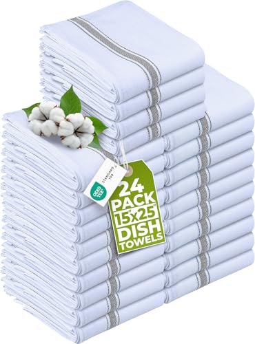 Grey Dish Towels [24 Pack (Grey)