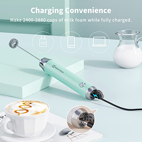 LunaFro Rechargeable Milk Frother (Blue)