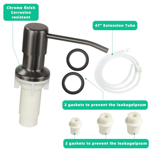 Soap Dispenser for Kitchen Sink (Gray)