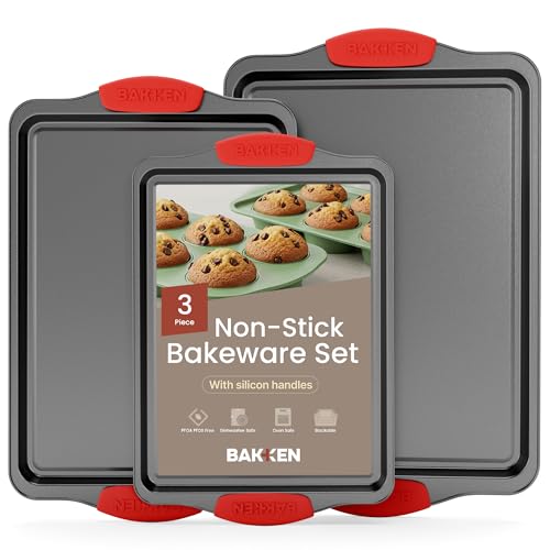 BAKKEN Kitchen Baking Pan Set (Blue Marble / 3 Piece Set)