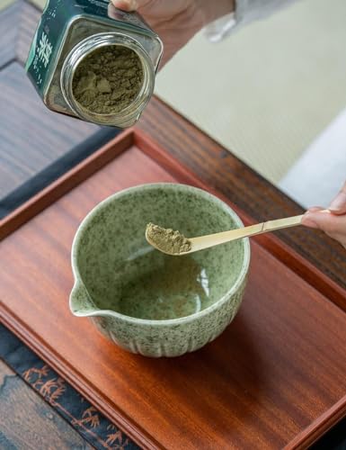 Matcha Set Match Bowl and Whisk (Mottled Green)