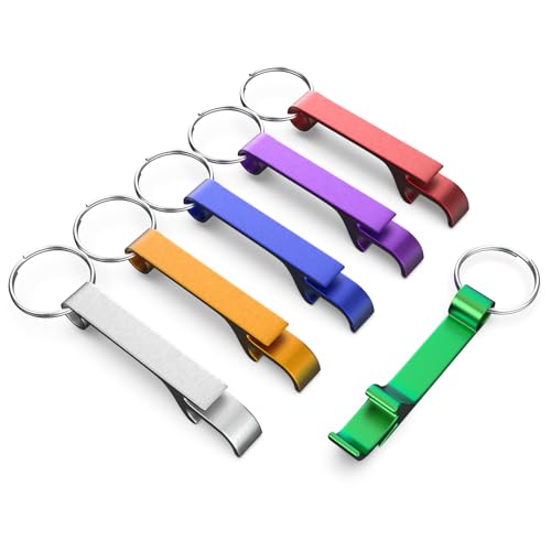 6 Pack Aluminum Alloy Bottle Opener Keychain