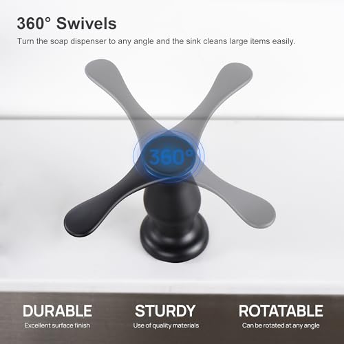 Built in Soap Dispenser for Kitchen Sink with Bottle (with Bottle / Matte Black)
