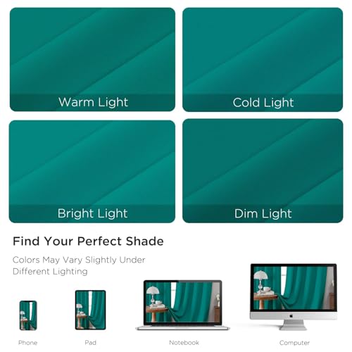 Turquoise Blackout Curtains 96 inch Length 2 Panels Set (Turquoise / 52"W x 96"L (Pack of 2))