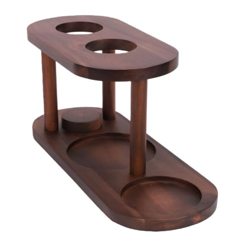 Solid Wood Pour Over Coffee Station with Elevated Dripper Stand