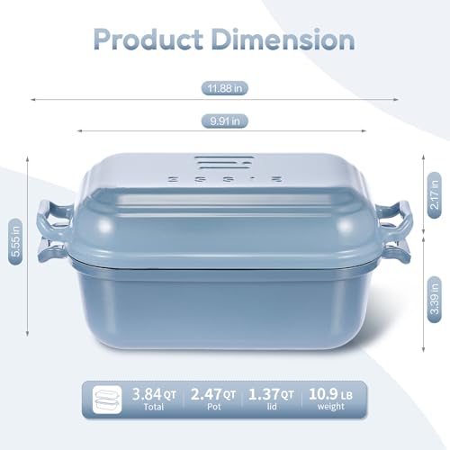 Dutch Oven for Sourdough Bread Baking (Blue)