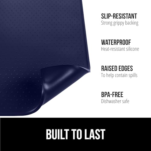 Silicone Coffee Mat (Navy / 10" X 14")