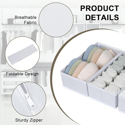 Drawer Organizer Clothes (White / 15 Pack)