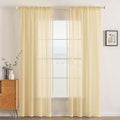 Cream Beige Sheer Curtains 54 X 72 Inches (Cream Beige / 54"W x 72"L (Pack of 2))